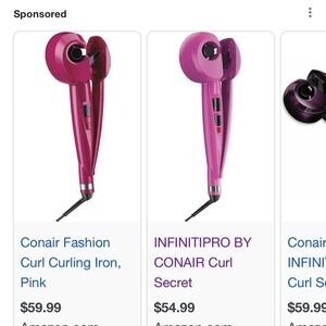 Conair Fashion Curl Curling Iron, Pink